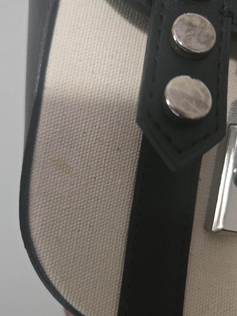 Rare Zara Mini Canvas Rock-style Crossbody black/white purse - Picture 5 of 5